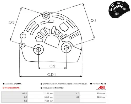 Protective Cap, alternator